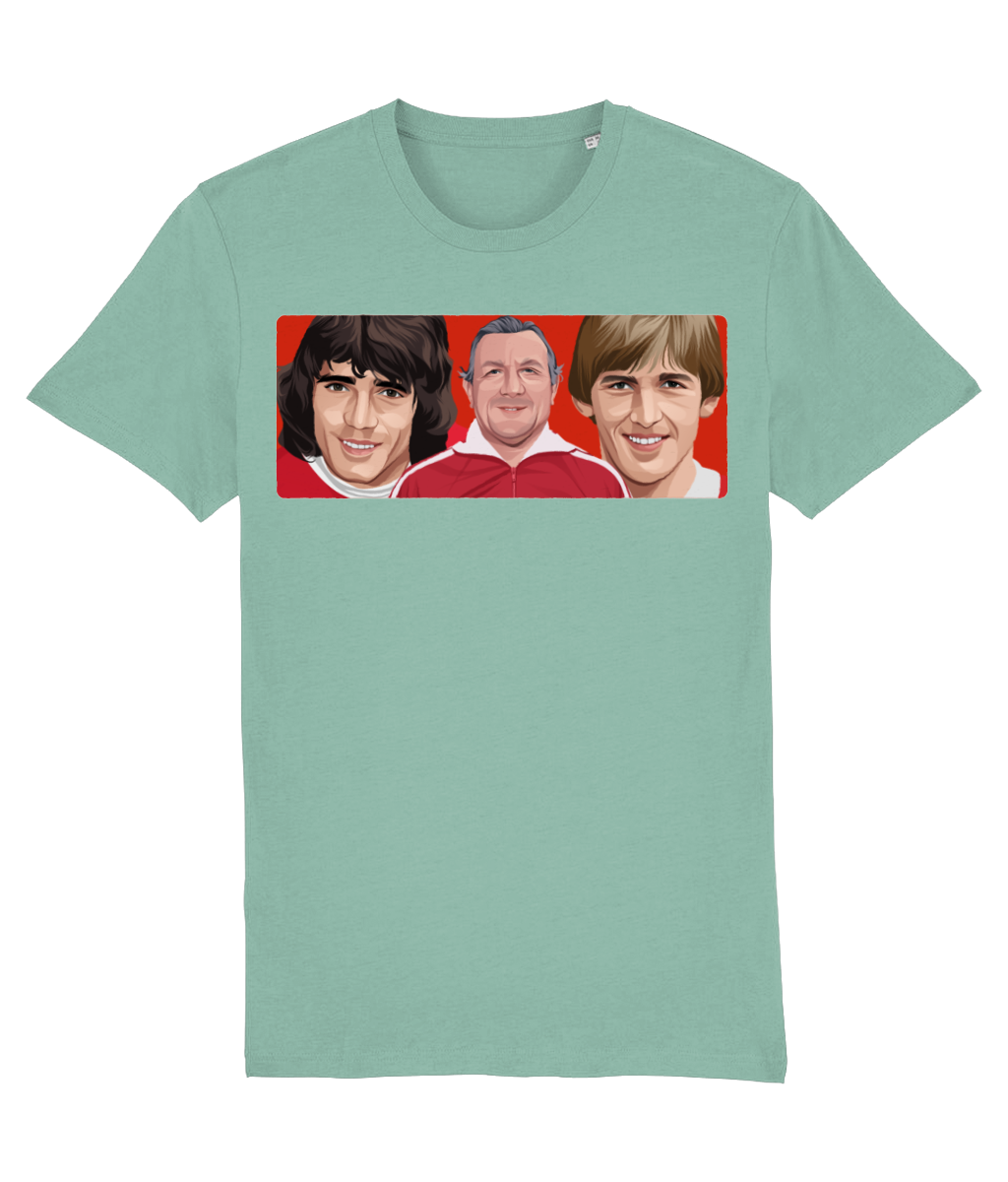 Liverpool Keegan Paisley Dalglish Unisex T-Shirt Stanley/Stella Retrotext Mid Heather Green XX-Small 