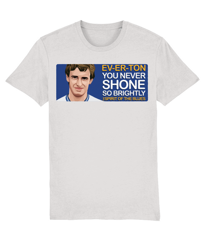 Everton Kevin Sheedy The Spirit Of The Blues Unisex T-Shirt Stanley/Stella Retrotext Cream Heather Grey XX-Small 