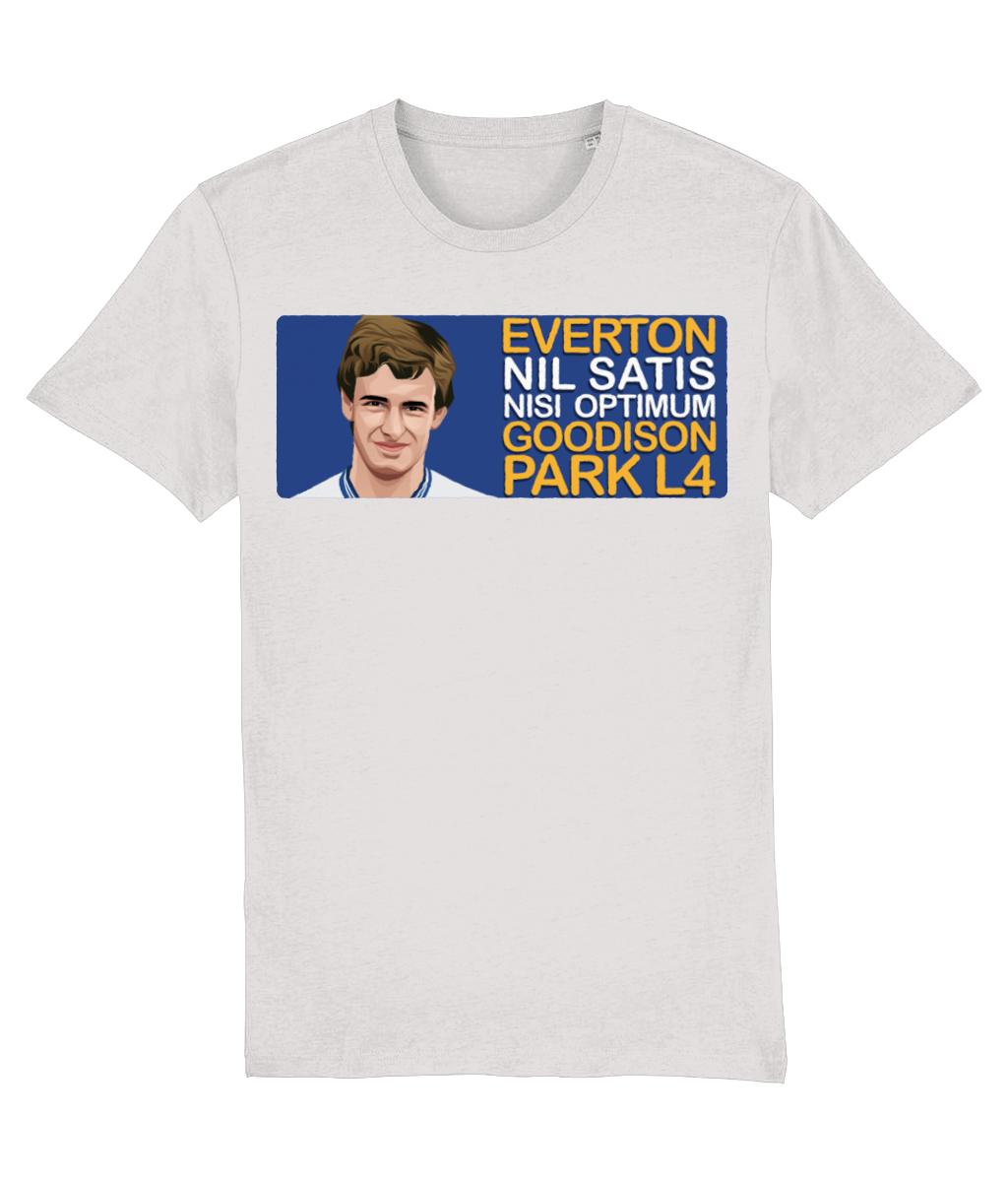 Everton Kevin Sheedy Goodison Park L4 Unisex T-Shirt Stanley/Stella Retrotext Cream Heather Grey XX-Small 