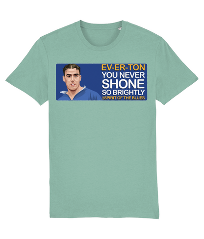 Everton Dixie Dean The Spirit Of The Blues Unisex T-Shirt Stanley/Stella Retrotext Mid Heather Green XX-Small 