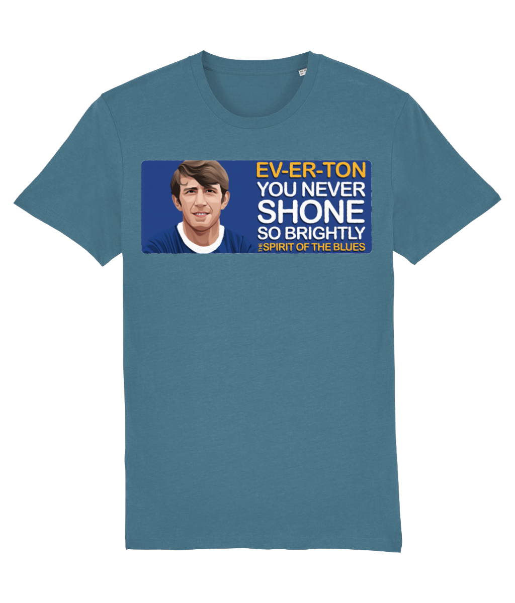 Everton Howard Kendall (Player) The Spirit Of The Blues Unisex T-Shirt Stanley/Stella Retrotext Stargazer X-Small 