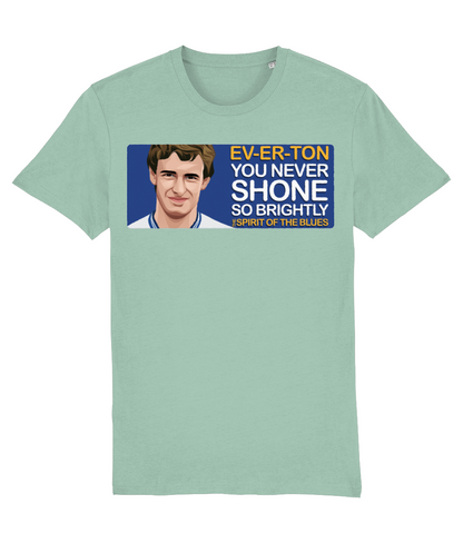 Everton Kevin Sheedy The Spirit Of The Blues Unisex T-Shirt Stanley/Stella Retrotext Aloe XX-Small 