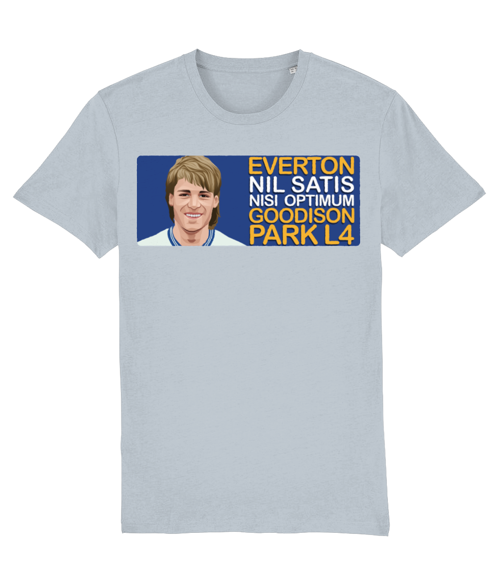 Everton 'Psycho' Pat van den Hauwe Goodison Park L4 Unisex T-Shirt Stanley/Stella Retrotext   