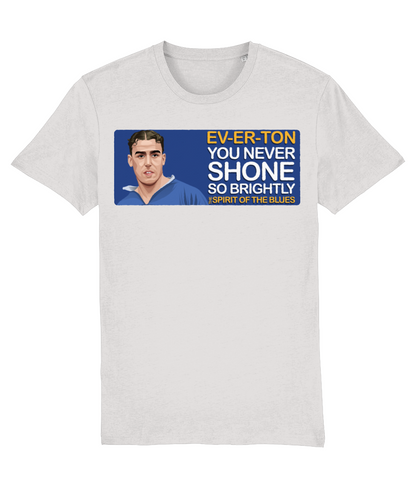 Everton Dixie Dean The Spirit Of The Blues Unisex T-Shirt Stanley/Stella Retrotext Cream Heather Grey XX-Small 