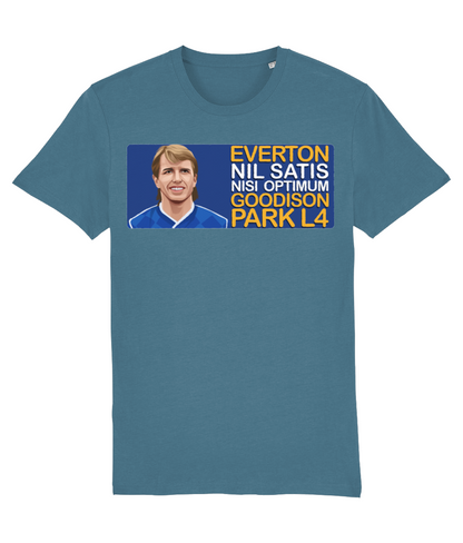 Everton Trevor Steven Goodison Park L4 Unisex T-Shirt Stanley/Stella Retrotext Stargazer X-Small 