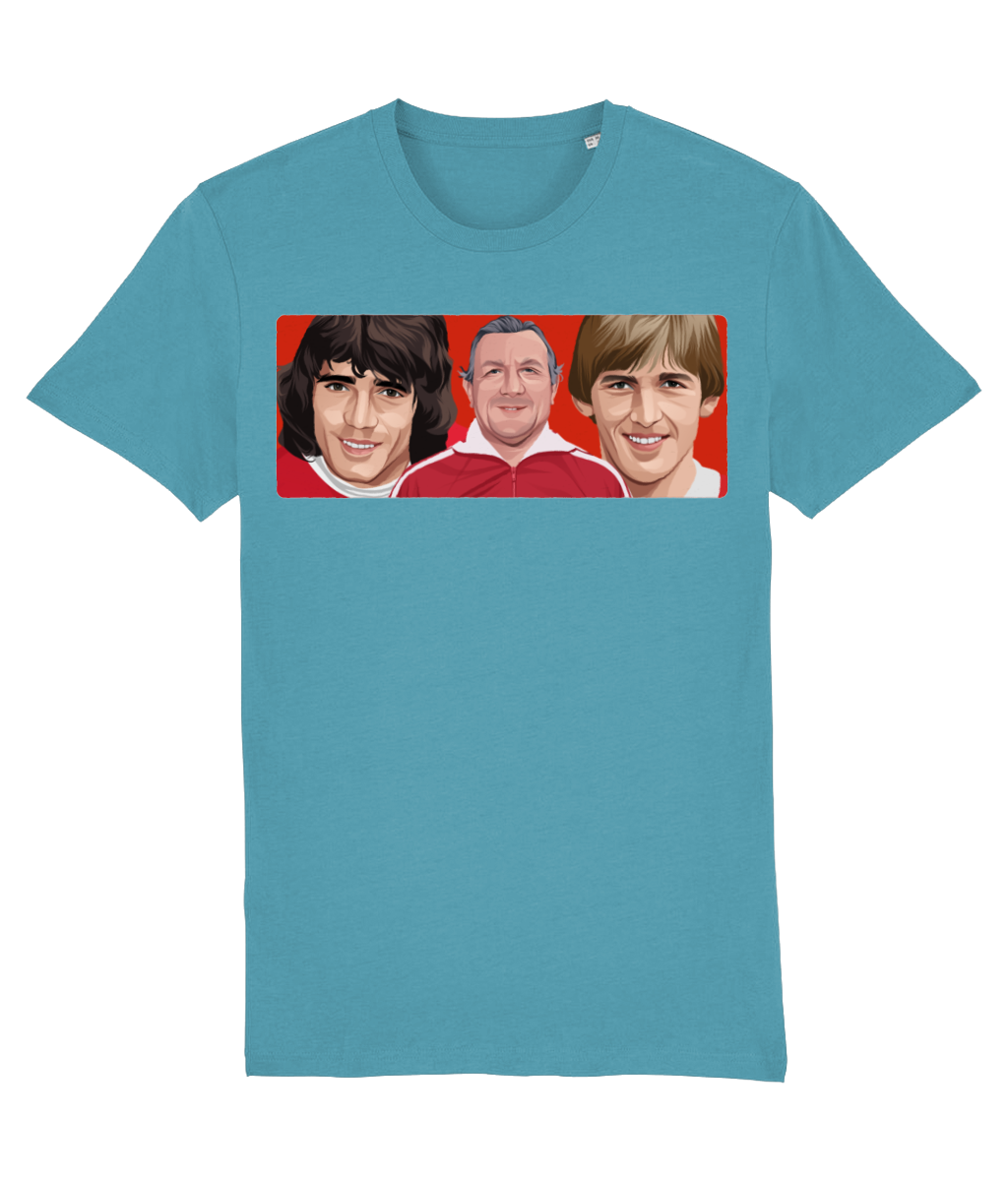 Liverpool Keegan Paisley Dalglish Unisex T-Shirt Stanley/Stella Retrotext Atlantic Blue XX-Small 