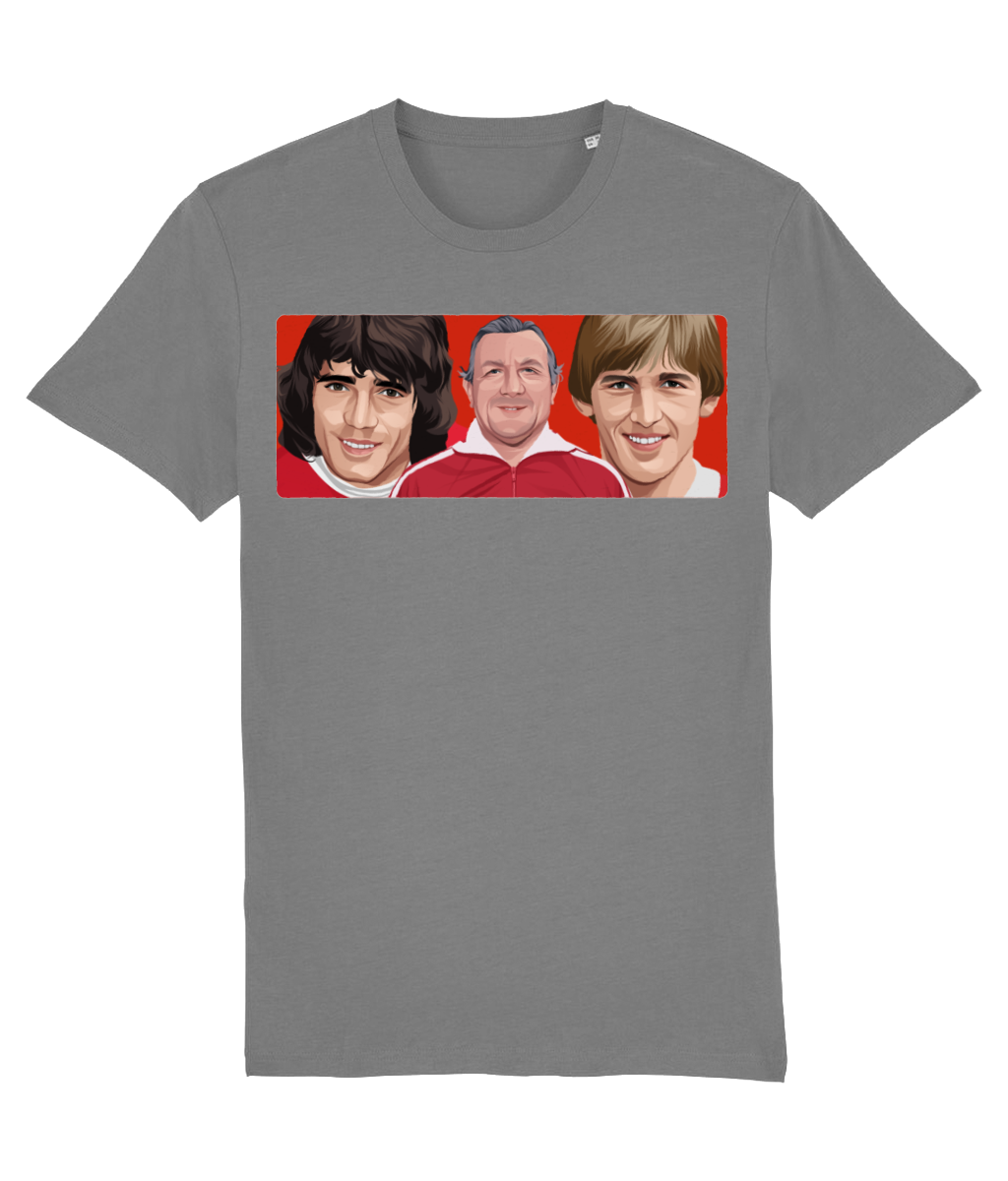 Liverpool Keegan Paisley Dalglish Unisex T-Shirt Stanley/Stella Retrotext Mid Heather Grey XX-Small 