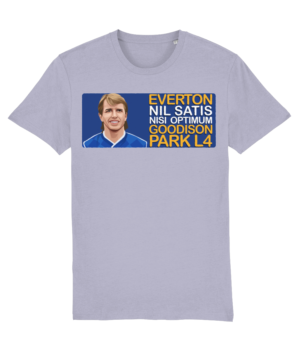 Everton Trevor Steven Goodison Park L4 Unisex T-Shirt Stanley/Stella Retrotext Lavender XX-Small 