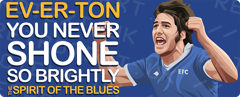Everton Bob Latchford The Spirit Of The Blues Unisex T-Shirt Stanley/Stella Retrotext   