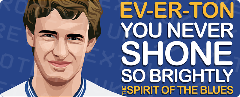 Everton Kevin Sheedy The Spirit Of The Blues Unisex T-Shirt Stanley/Stella Retrotext   