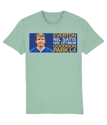 Everton Trevor Steven Goodison Park L4 Unisex T-Shirt Stanley/Stella Retrotext Aloe XX-Small 