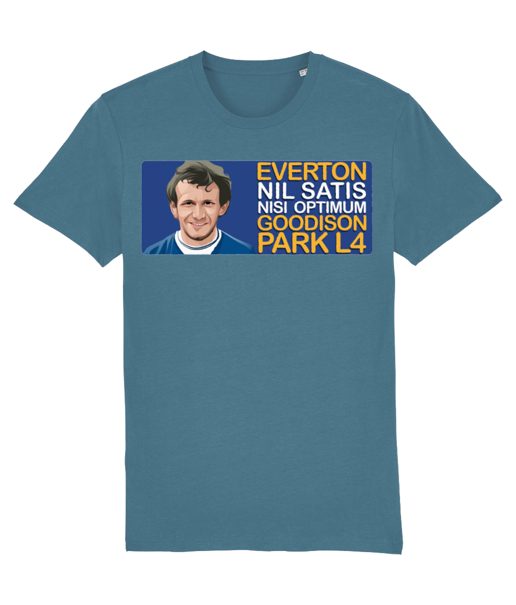 Everton Peter Reid Goodison Park L4 Unisex T-Shirt Stanley/Stella Retrotext Stargazer X-Small 
