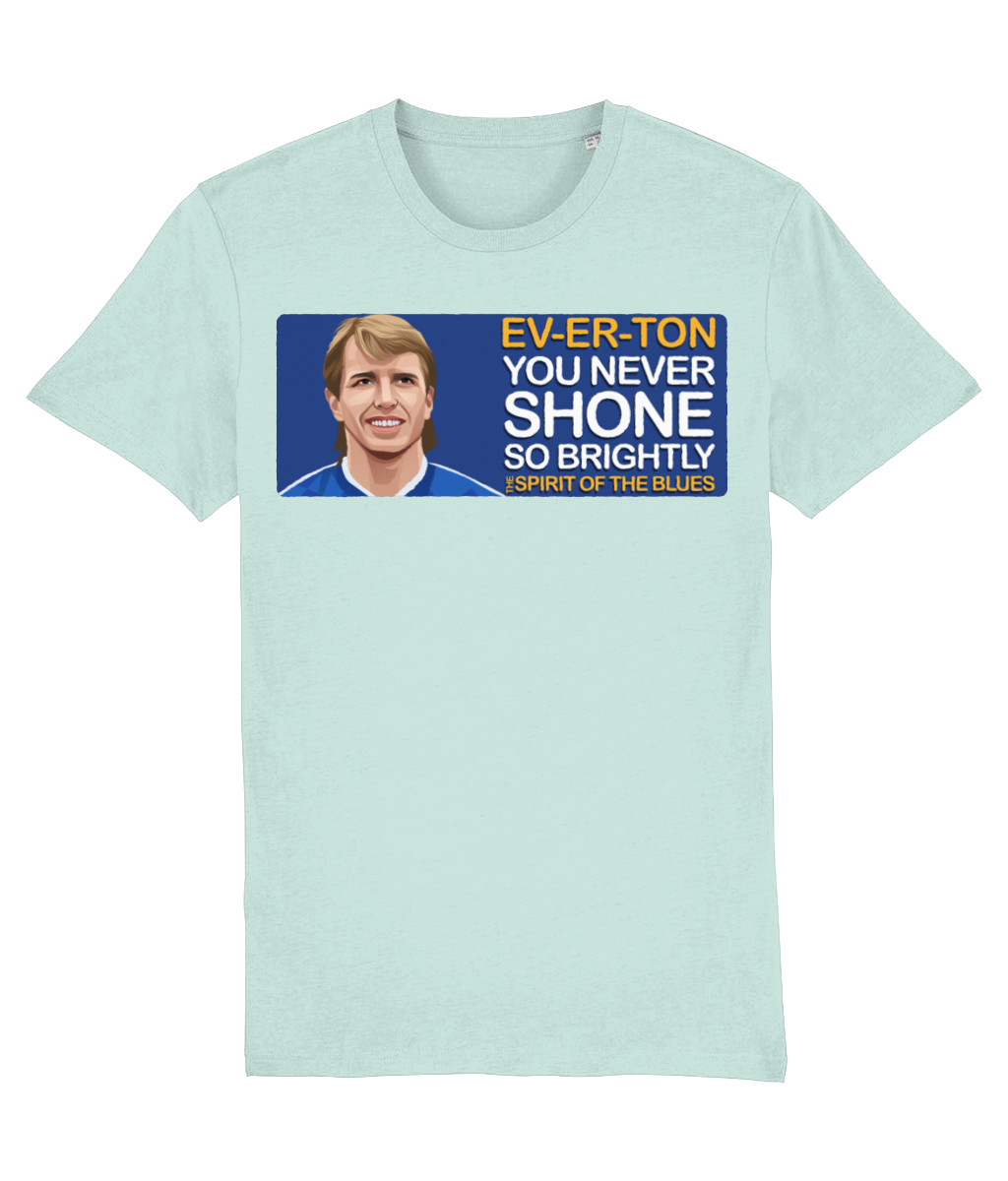 Everton Trevor Steven The Spirit Of The Blues Unisex T-Shirt Stanley/Stella Retrotext Caribbean Blue X-Small 