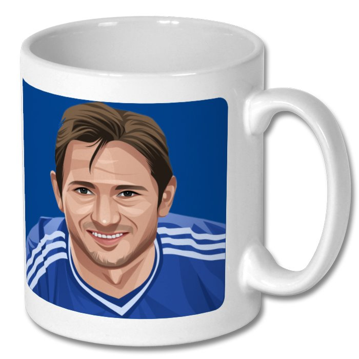 Chelsea 2009 FA Cup Winners Frank Lampard Teletext Mug Ceramic 11oz mug Retrotext   