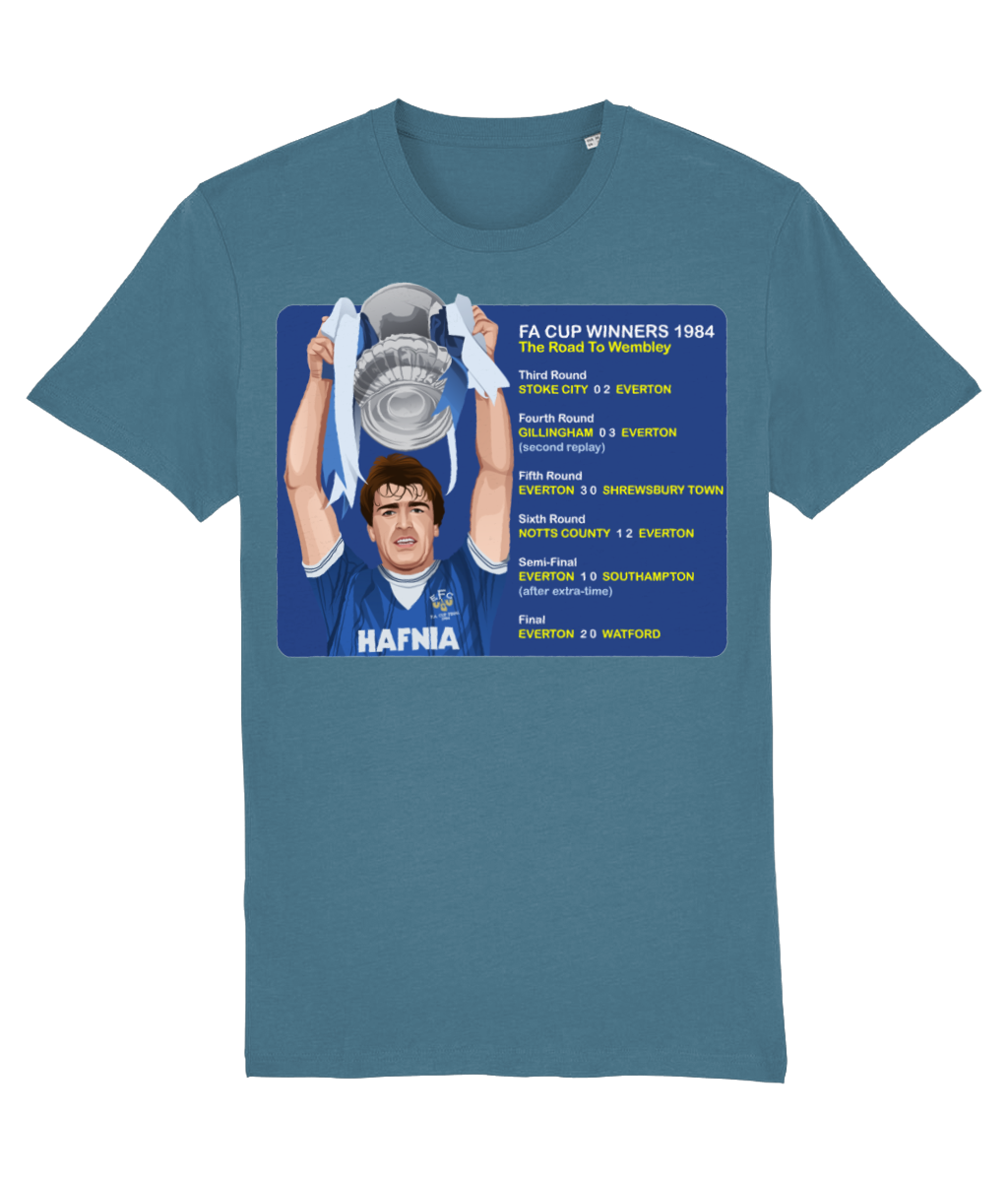 Everton 1984 Road To Wembley Kevin Ratcliffe Unisex T-Shirt T-Shirts Retrotext Stargazer X-Small 