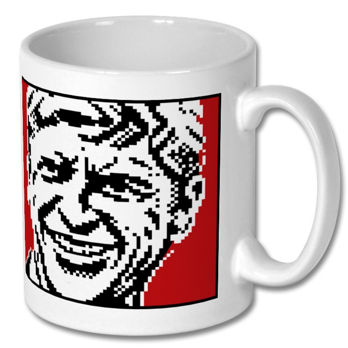 Arsenal 2002 FA Cup Winners Arsene Wenger Teletext Mug Ceramic 11oz mug Retrotext   